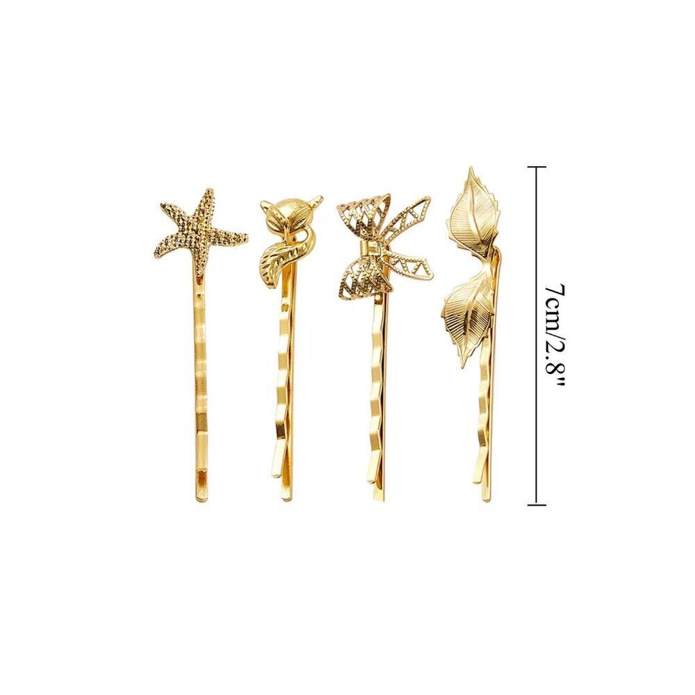 Gold Metal Alligator Hair Clips 30 Pcs Decorative Barrettes for Women Girls - Picture 6 of 6